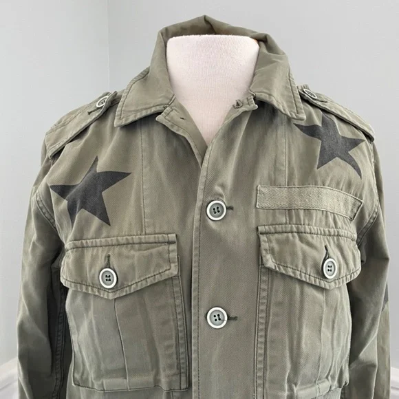 PISTOLA CAMILO STAR PRINT MILITARY JACKET SIZE S! - Picture 5 of 8